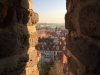 Straight arrow view of city from Prague Castle grounds