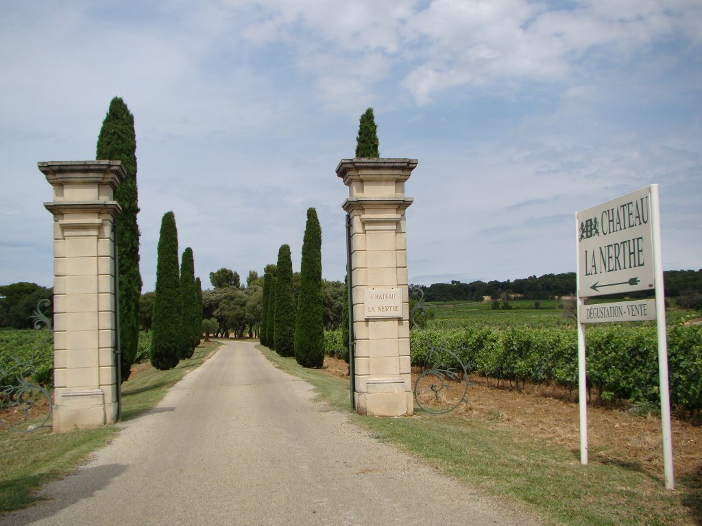 The notable Chateau La Nerthe vineyards