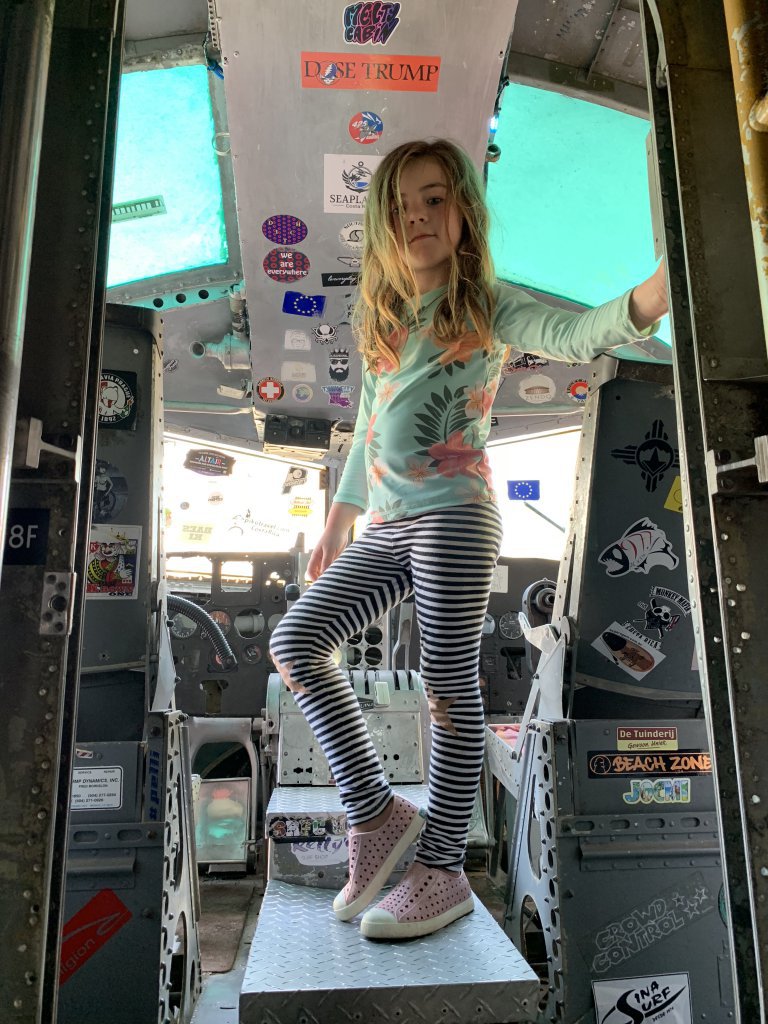Olivia at El Avion or the C-123 Fairchild