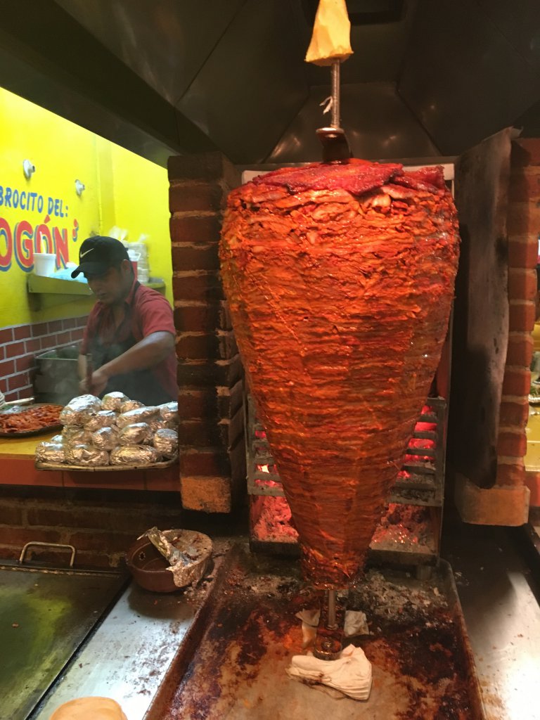 The meat for the Al Pastor tacos