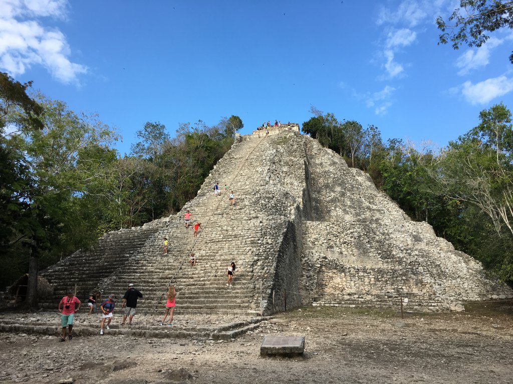 The great pyramid of Nohoch Mul - the highest Pyramid in the Yucatan peninsula