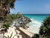This ruin site is the only Maya settlement located on the beaches of the Caribbean (notice the iguana on bottom right)