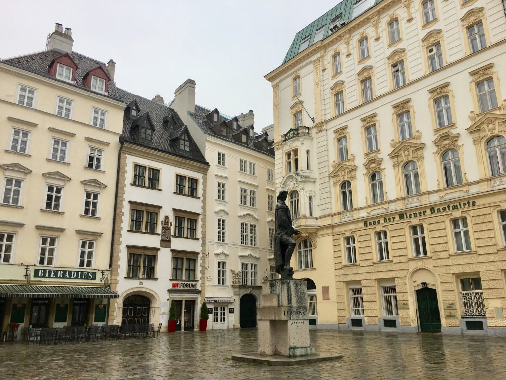Judenplatz - historic center for Jewish life in Vienna during the Middle Ages